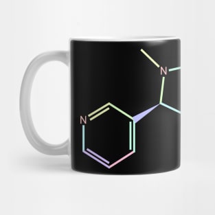 Nicotine Kawaii Pastel Rainbow Molecule Mug